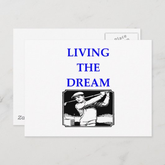 Carte Postale golf (Devant / Derrière)