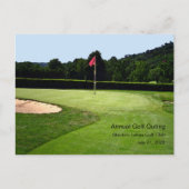 Carte Postale Golf 18th Hole Custom Text Invitation (Devant)