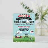 Carte Postale Golf 1er anniversaire Invitation (Debout devant)
