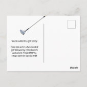 Carte Postale Golf 3e anniversaire, enregistrez la date pour le  (Dos)