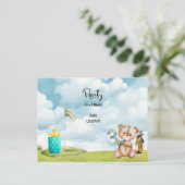 Carte Postale Golf 3e anniversaire save the date pour petit garç (Debout devant)