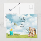 Carte Postale Golf 3e anniversaire save the date pour petit garç (Devant / Derrière)