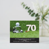 Carte Postale Golf 70e anniversaire sauvegardez la date pour la  (Debout devant)