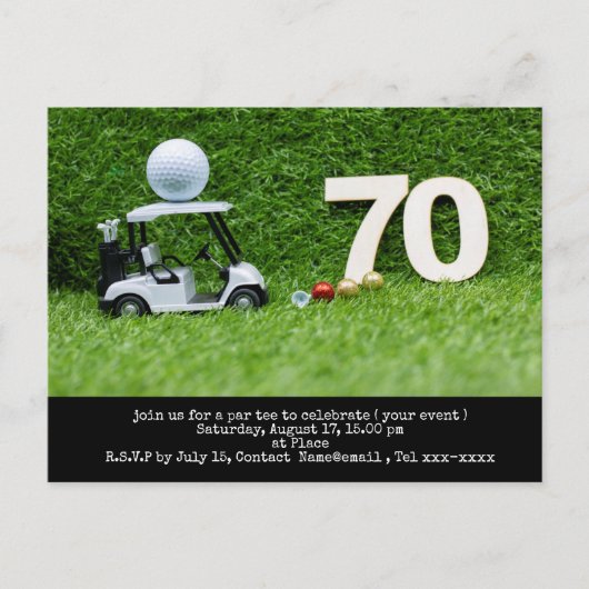 Carte Postale Golf 70e anniversaire sauvegardez la date pour la  (Devant)
