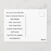 Carte Postale Golf 80e Anniversaire avec voiturette de golf sur (Dos)