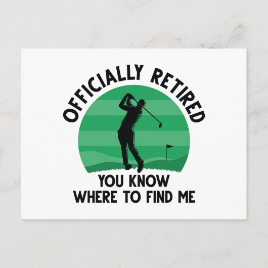 Carte Postale Golf à la retraite officielle (Devant)