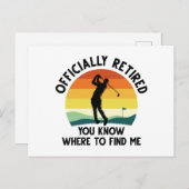 Carte Postale Golf à la retraite officielle (Devant / Derrière)