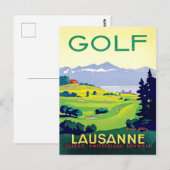 Carte Postale Golf à Lousanne, Suisse (Devant / Derrière)