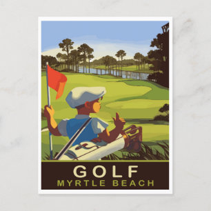 Carte Postale Golf à Myrtle Beach, Caroline du Sud, Voyage