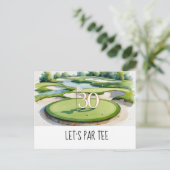 Carte Postale Golf Allons Par tee  30e anniversaire pour la fête (Debout devant)
