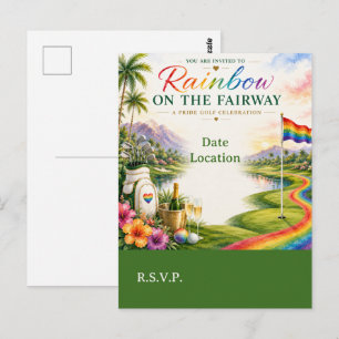 Carte Postale Golf Arc-en-ciel sur la Fierté du Parc de Golf Cél