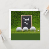 Carte postale Golf avec mot de remerciement sur ta (Devant/Arrière en situation)