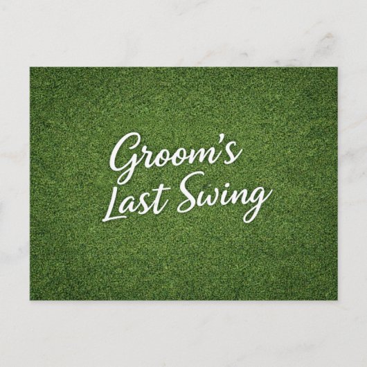 Carte Postale Golf Bachelor Par-Tee Golf Theme Invitation | Heur (Devant)