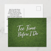 Carte Postale Golf Bachelor Par-Tee Golf Theme Invitation | Heur (Devant / Derrière)