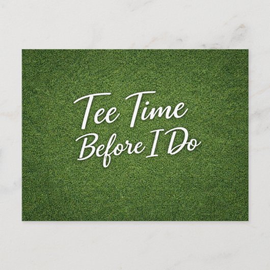Carte Postale Golf Bachelor Par-Tee Golf Theme Invitation | Heur (Devant)