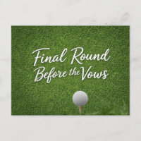 Golf Bachelor sur fond de gazon vert
