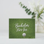 Carte Postale Golf Bachelor sur fond de gazon vert (Debout devant)