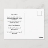 Carte Postale Golf Bachelorette woman golfer is golfing (Dos)