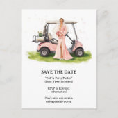 Carte Postale Golf Bachelorette woman golfer is golfing (Devant)