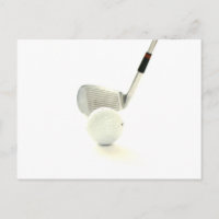 Carte postale Golf Ball and Club