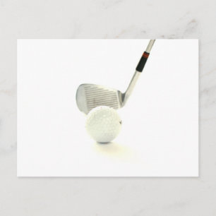 Carte postale Golf Ball and Club