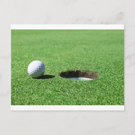 Carte Postale Golf Ball and Hole (Devant)