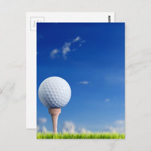 Carte Postale Golf Ball Sky (Devant / Derrière)