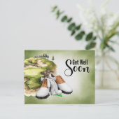 Carte Postale Golf Bon rétablissement Golfeur  (Debout devant)