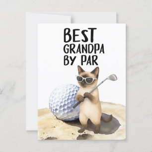 Carte Postale Golf Cat est golfeur Best Grand Pa par Par