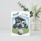 Carte Postale Golf c'est la vie (Debout devant)