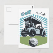 Carte Postale Golf c'est la vie (Devant / Derrière)