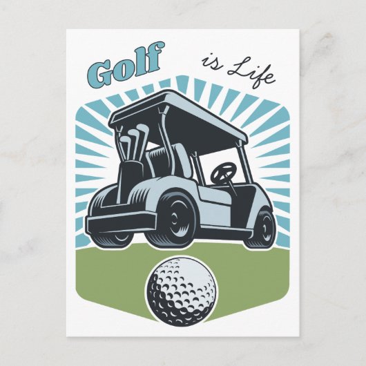 Carte Postale Golf c'est la vie (Devant)