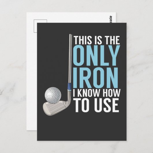 Carte Postale Golf - C'Est Le Seul Fer (Devant / Derrière)