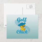 Carte Postale Golf Chick #3 (Devant / Derrière)