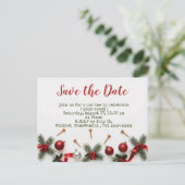 Carte Postale Golf Christmas save the date with golf themed (Debout devant)