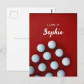 Carte Postale Golf Clubs Art Golf Coach Nom Pour Les Joueurs De  (Devant / Derrière)