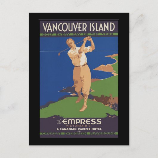 Carte Postale Golf de l'île de Vancouver tous les jours de l'ann (Devant)