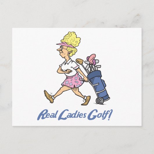 Carte Postale golf des vraies dames (Devant)