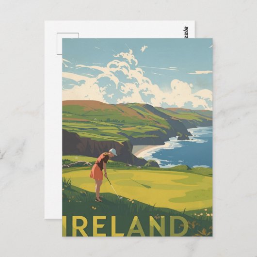 Carte Postale Golf d'Irlande (Devant / Derrière)