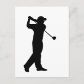 Carte Postale Golf Drive Silhouette (Devant)