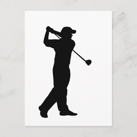 Carte Postale Golf Drive Silhouette (Devant)