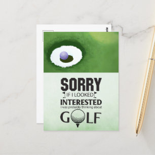 Carte Postale Golf Drôle de dire des citations pour Golfer