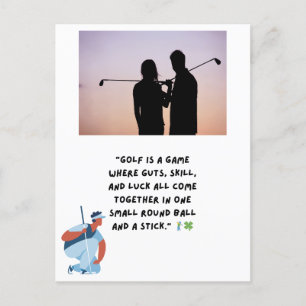 Carte Postale Golf Drôle Dire Des Citations Saluer Golfer