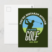 Carte Postale Golf Drôle Dire Pour Les Golfeurs (Devant / Derrière)