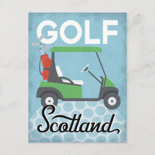 Carte Postale Golf Écosse - Vintage voyage rétro