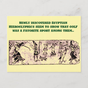 Carte Postale "Golf en hiéroglyphes égyptiens"