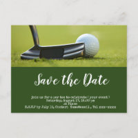Golf enregistrer la date  balle de golf mettant le
