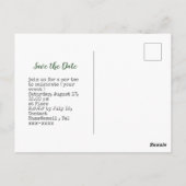 Carte Postale Golf enregistrer la date POUR GOLFEUSE (Dos)
