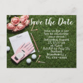 Carte Postale Golf enregistrer la date POUR GOLFEUSE (Devant)