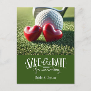 Carte Postale Golf enregistrer la date pour le marié mariage